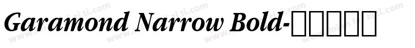 Garamond Narrow Bold字体转换